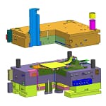 Die components and mould components used in casting dies for precision metal shaping.