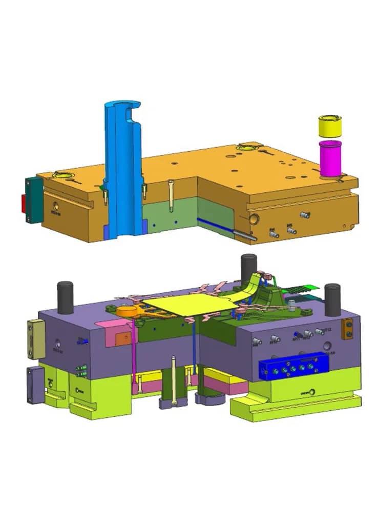 Die components and mould components used in casting dies for precision metal shaping.