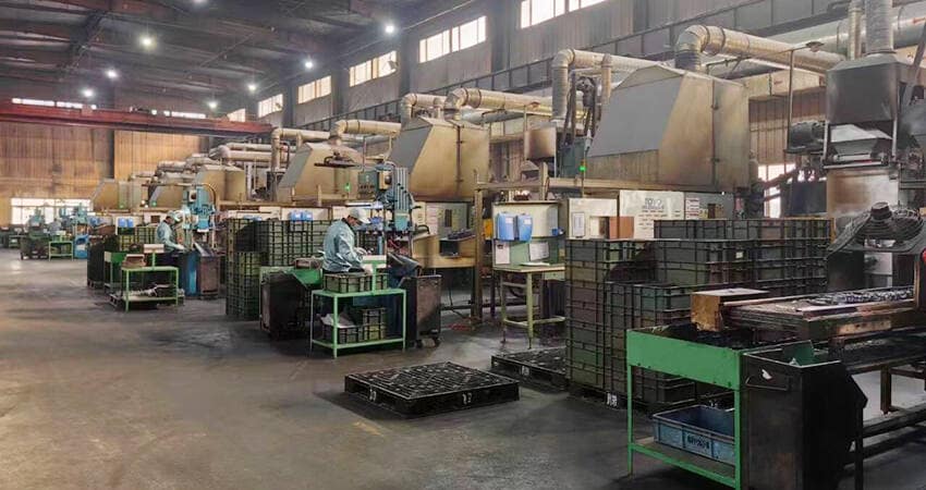 Porosity in ADC12 aluminum Die Casting 3 Multiple die-casting machines operate in the factory, manufacturing automotive components.