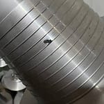 some porosity in the die-casting of aluminium bobbins