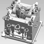 Comparison of a metal die and plastic mold used in manufacturing processes.