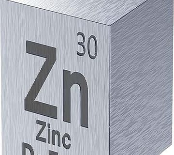 The density of zinc defined as the mass per unit volume, and for zinc.
