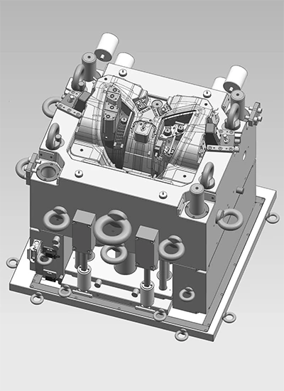 Comparison of a metal die and plastic mold used in manufacturing processes.