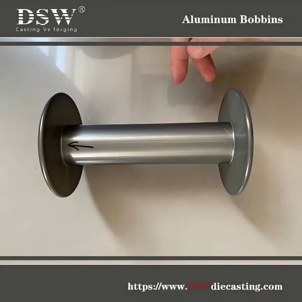 Flanged Bobbins with rims or edges on both ends of the bobbin.