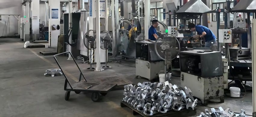 The production of aluminium electronics enclosures in well-equipped workshop