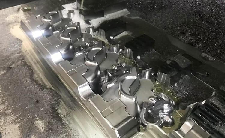The Evolution and Impact of Gravity Die Casting in Manufacturing 2 Mould milling process for gravity die casting, showcasing precision machining of permanent moulds using advanced milling techniques