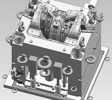 Comparison of a metal die and plastic mold used in manufacturing processes.